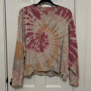American Eagle Outfitters Pink Tie-Dye Sweater